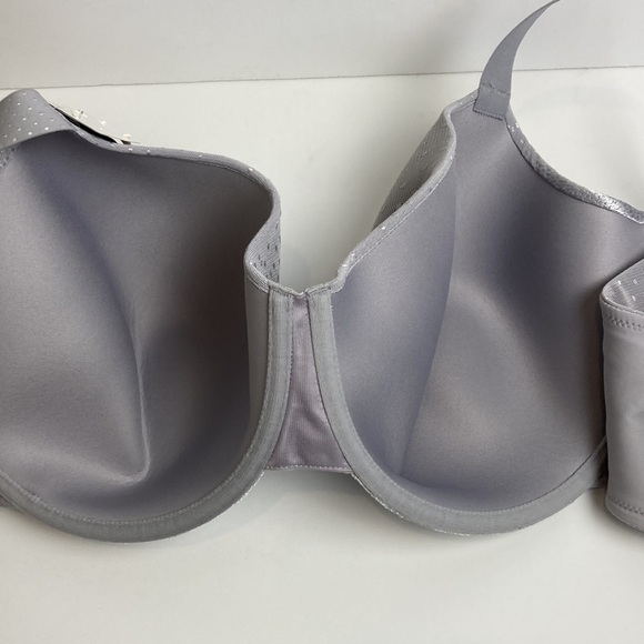 Wacoal Back Appeal T-Shirt Silver Underwire Bra Plus Size Coquette 42DDD 42F - Picture 10 of 13